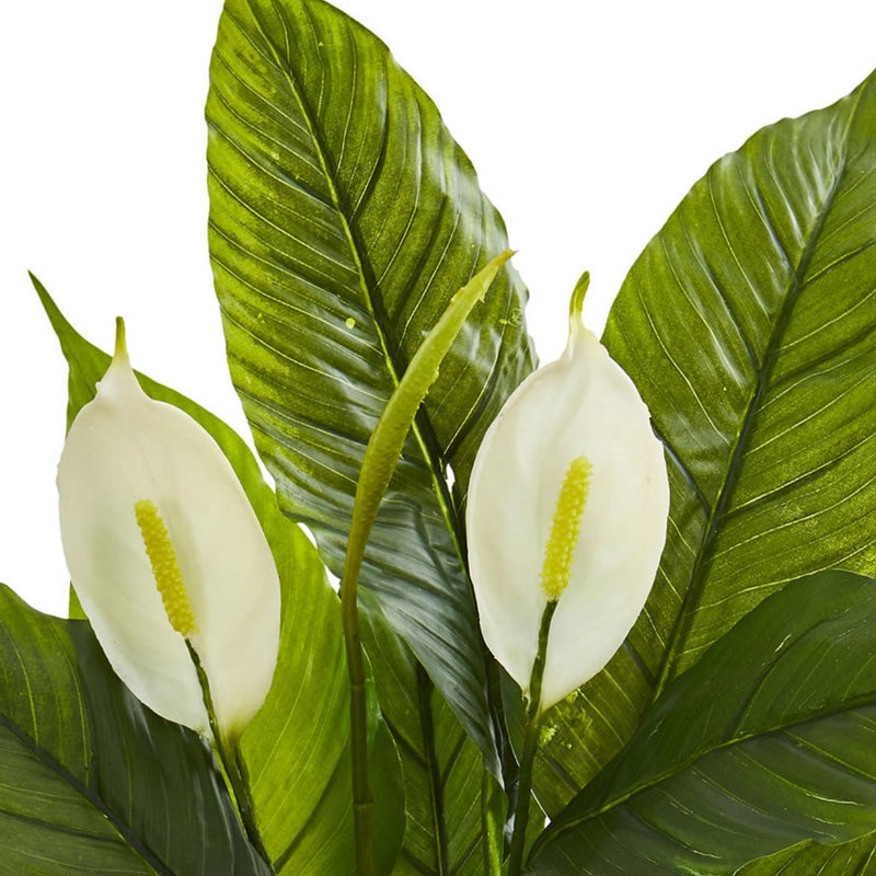 Nearly Natural 26â€ Spathiphyllum Artificial (Real Touch) Silk Plants Green - Image 2